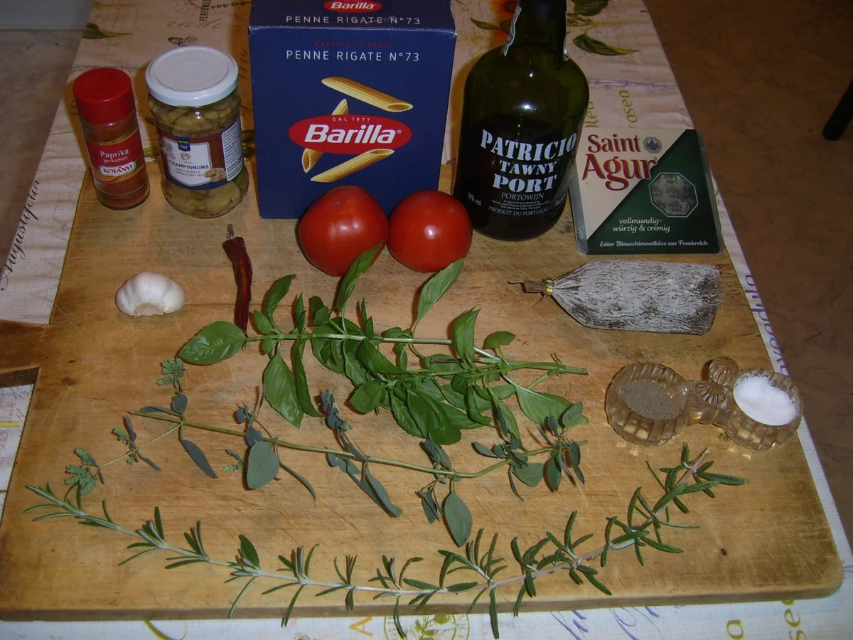 Rezept: Edelschimmelkäse an Tomatensauce mit Nudeln Bild Nr. 17516 Edelschimmelkäse an Tomatensauce mit Nudeln - Rezept - Bild Nr. 17516