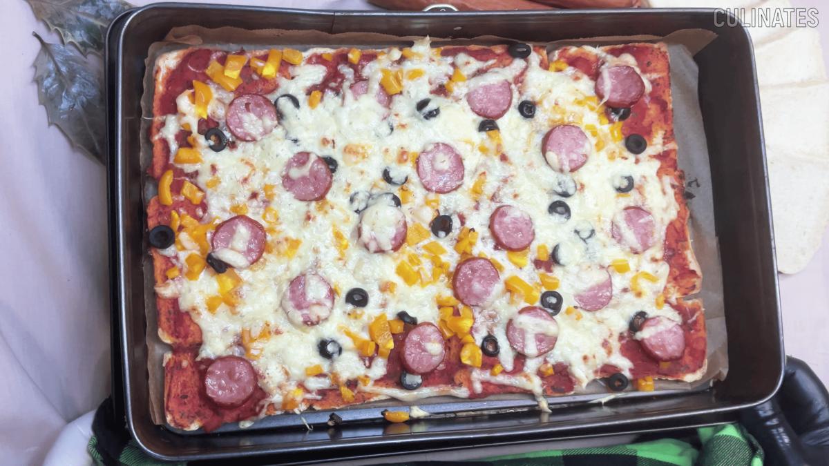 Pizza aus Toastbrot mit Wurst - Rezept - Bild Nr. 17515