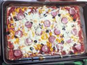 Pizza aus Toastbrot mit Wurst - Rezept - Bild Nr. 17515