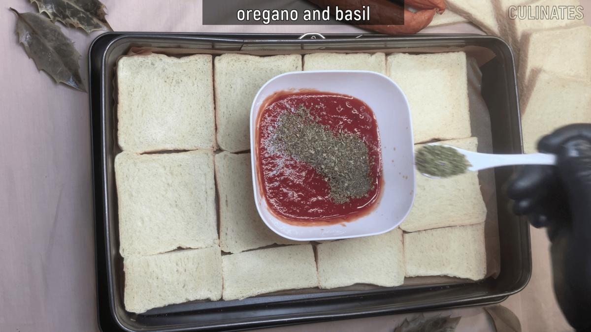 Pizza aus Toastbrot mit Wurst - Rezept - Bild Nr. 17517