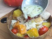 Kürbis Rezept. Cremiges Hähnchen mit Kürbis - Rezept - Bild Nr. 17517
