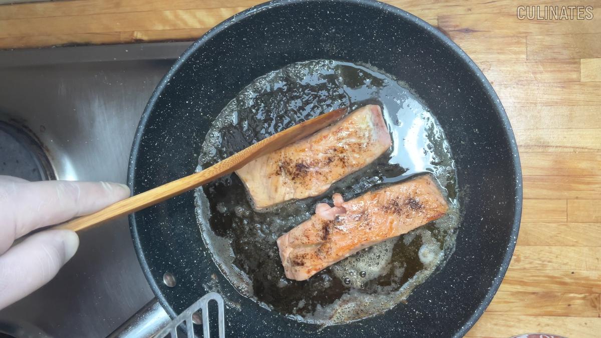 Honig-Knoblauch-Lachs mit Reisnudeln - Rezept - Bild Nr. 17528