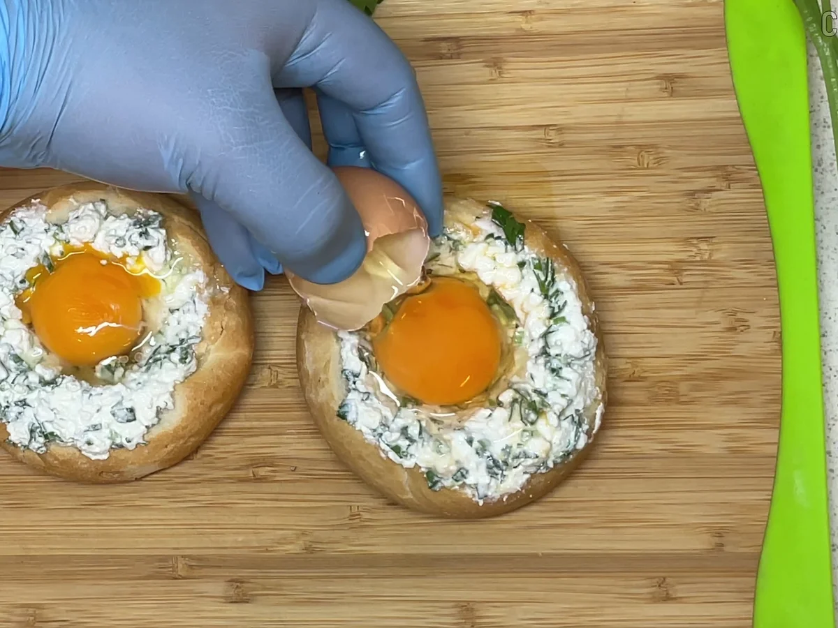 Brötchen mit Hüttenkäse und Ei! - Rezept - Bild Nr. 17523