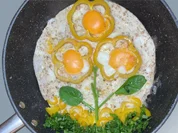 Spiegeleier in Form einer gelben Blume - Rezept - Bild Nr. 17518