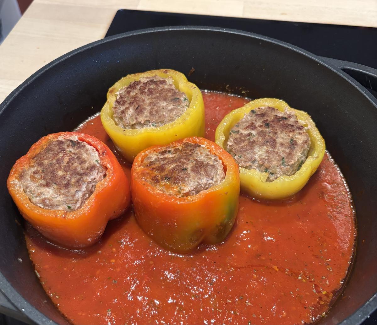 Gefüllte Paprikaschoten - Rezept - Bild Nr. 17522