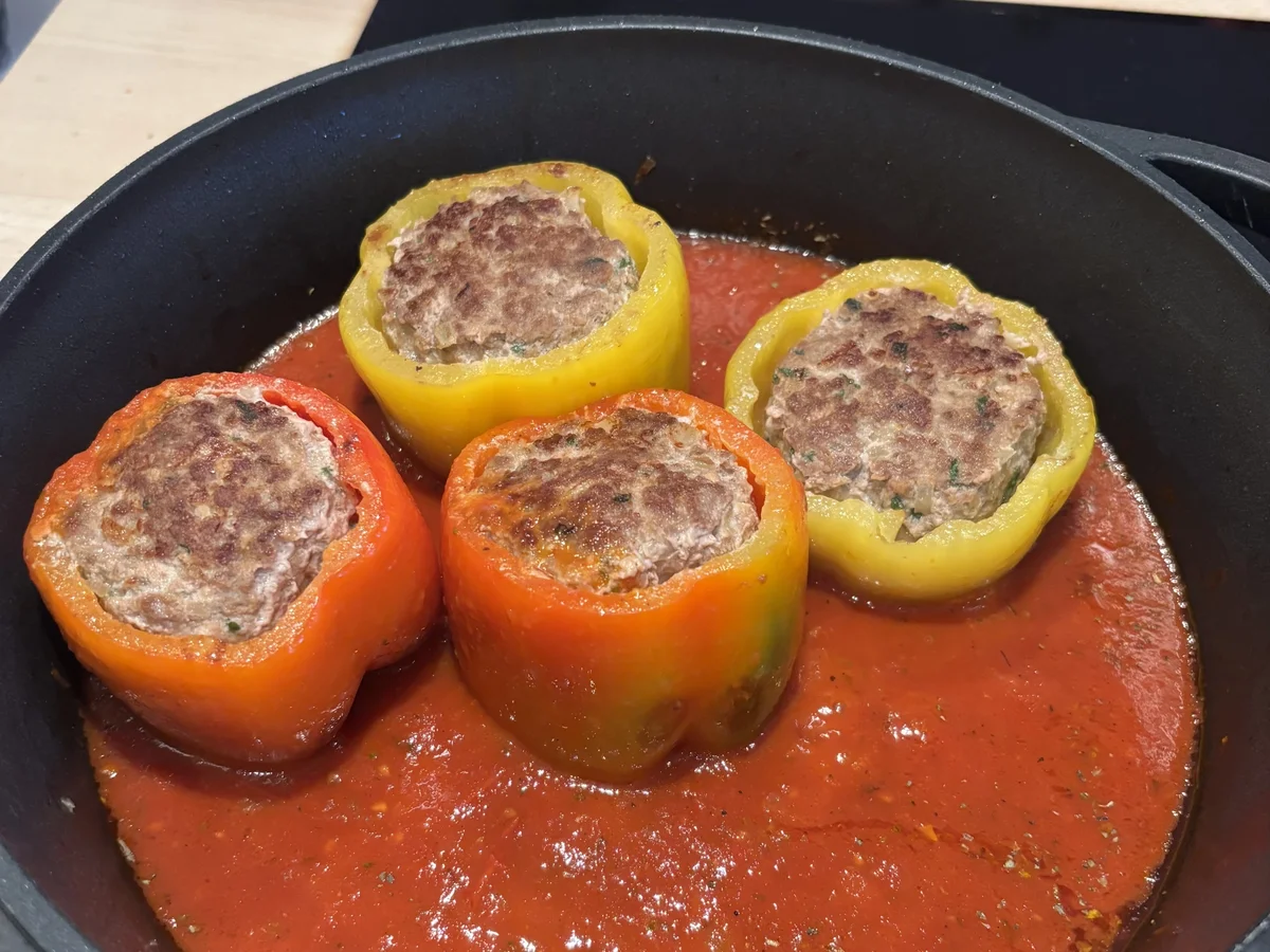 Gefüllte Paprikaschoten - Rezept - Bild Nr. 17522