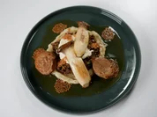 Tofu-Taler, Bohnen, Kräuterseitlinge und Miso-Zwiebeln - Rezept - Bild Nr. 2