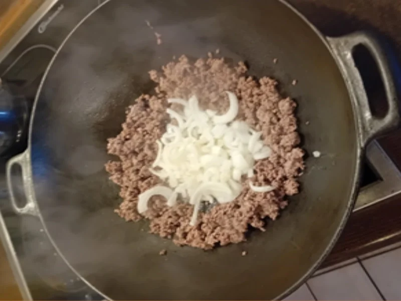 Paprika und Sojabohnensprossen mit Rinderhackfleisch und Basmatireis - Rezept - Bild Nr. 8