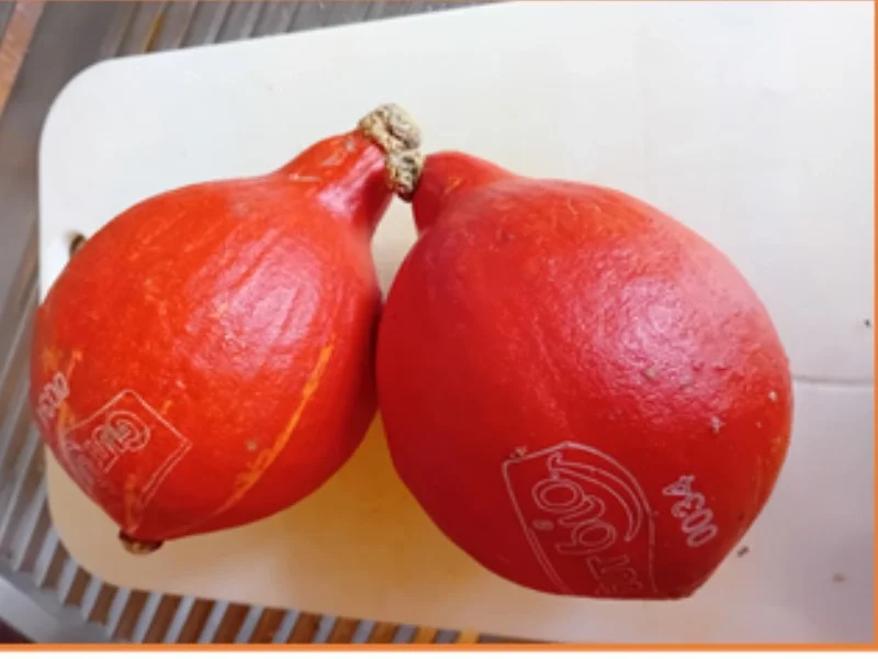 Möhren-Kürbis-Creme-Suppe mit Garnelenspieß - Rezept - Bild Nr. 17521