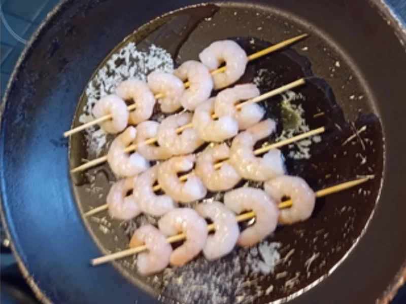 Möhren-Kürbis-Creme-Suppe mit Garnelenspieß - Rezept - Bild Nr. 17528