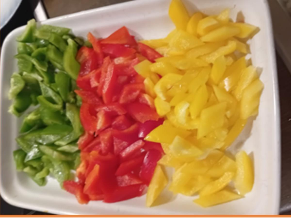 Hähnchenleber mit Paprikamix und Basmatireis - Rezept - Bild Nr. 17533
