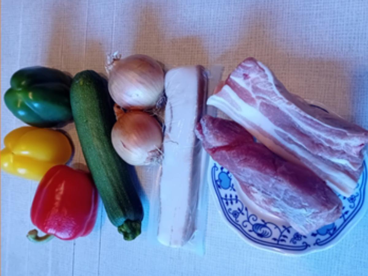 Bunte Schaschlik Spieße mit Currysauce und Baguette - Rezept - Bild Nr. 17522