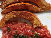 Kürbisspalten mit scharfer Tomatensalsa - Rezept - Bild Nr. 2