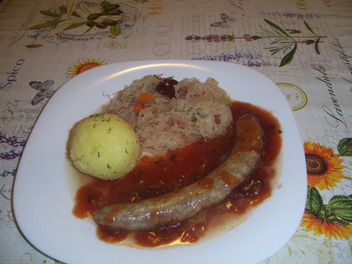 Thüringer Bratwurst Niedertemperatur an Sauerkraut - Rezept - Bild Nr. 17536