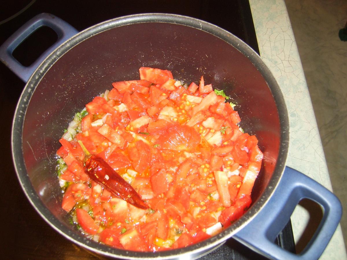 Specknudeln mit Tomate und Champignons - Rezept - Bild Nr. 17541