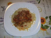 Specknudeln mit Tomate und Champignons - Rezept - Bild Nr. 17545
