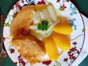 Bovist-Schnitzel mit Rahm-Kohlrabi und Drillingen - Rezept - Bild Nr. 2