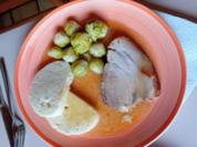 Bierbraten mit Sauce, Rosenkohl und Böhmischen Knödeln - Rezept - Bild Nr. 2