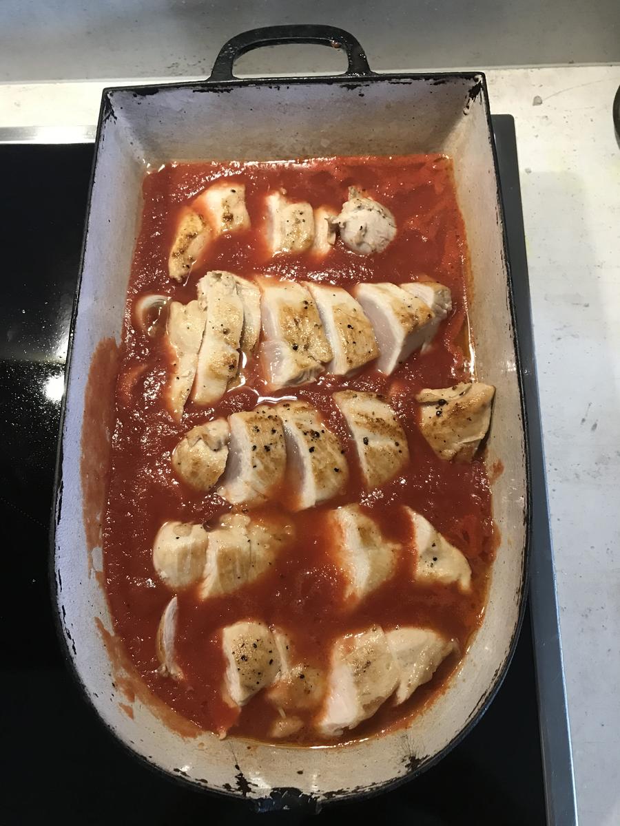 Rezept: Pollo al Sole Rosso Bild Nr. 17551 Pollo al Sole Rosso - Rezept - Bild Nr. 17551