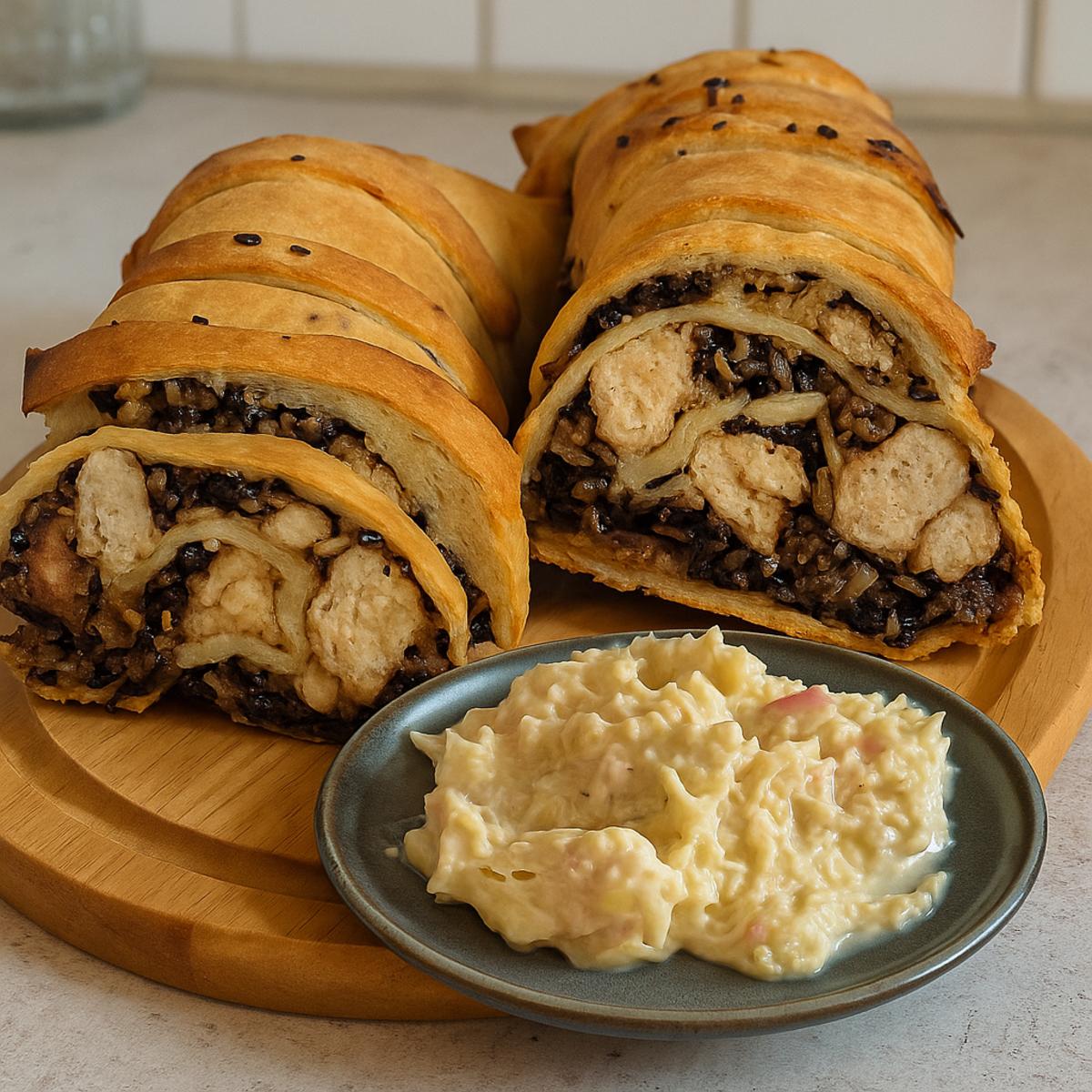 Rezept: Schwarzer Zauberstrudel mit leichtem Coleslaw Bild Nr. 17585 Schwarzer Zauberstrudel mit leichtem Coleslaw - Rezept - Bild Nr. 17585