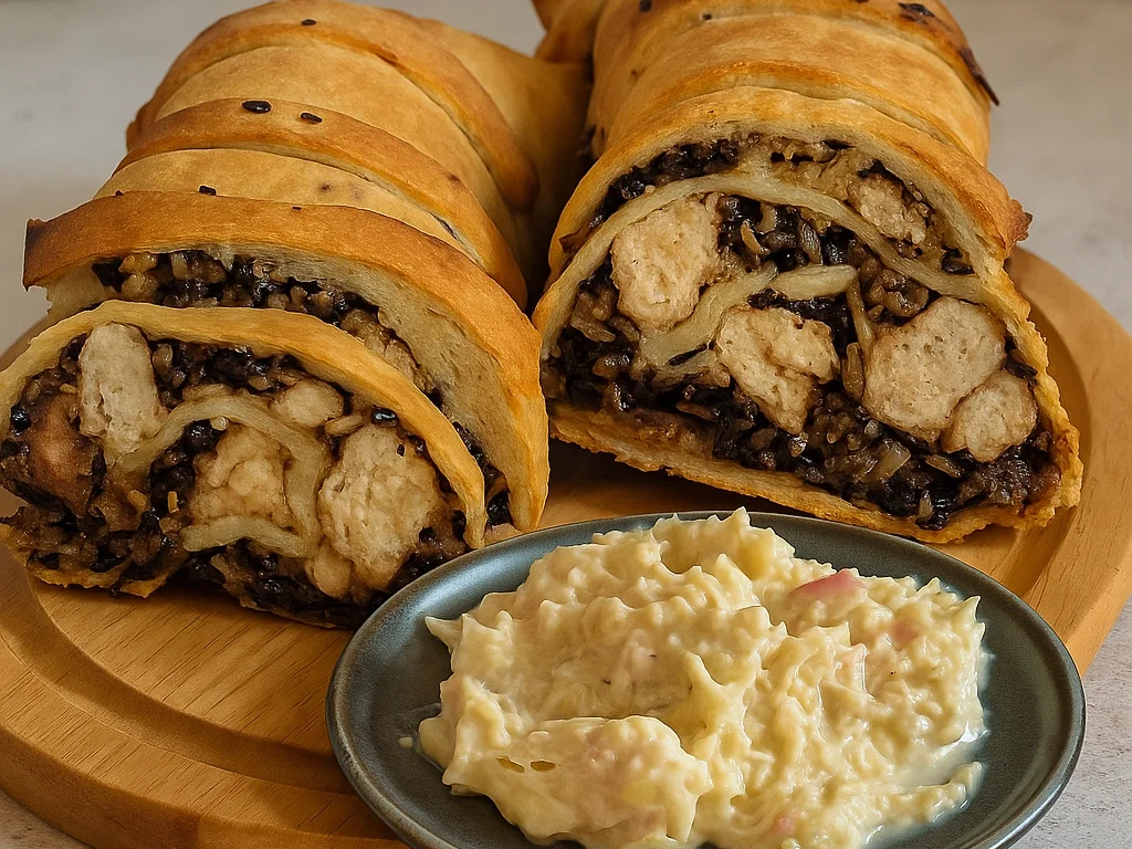 Schwarzer Zauberstrudel mit leichtem Coleslaw - Rezept - Bild Nr. 17585