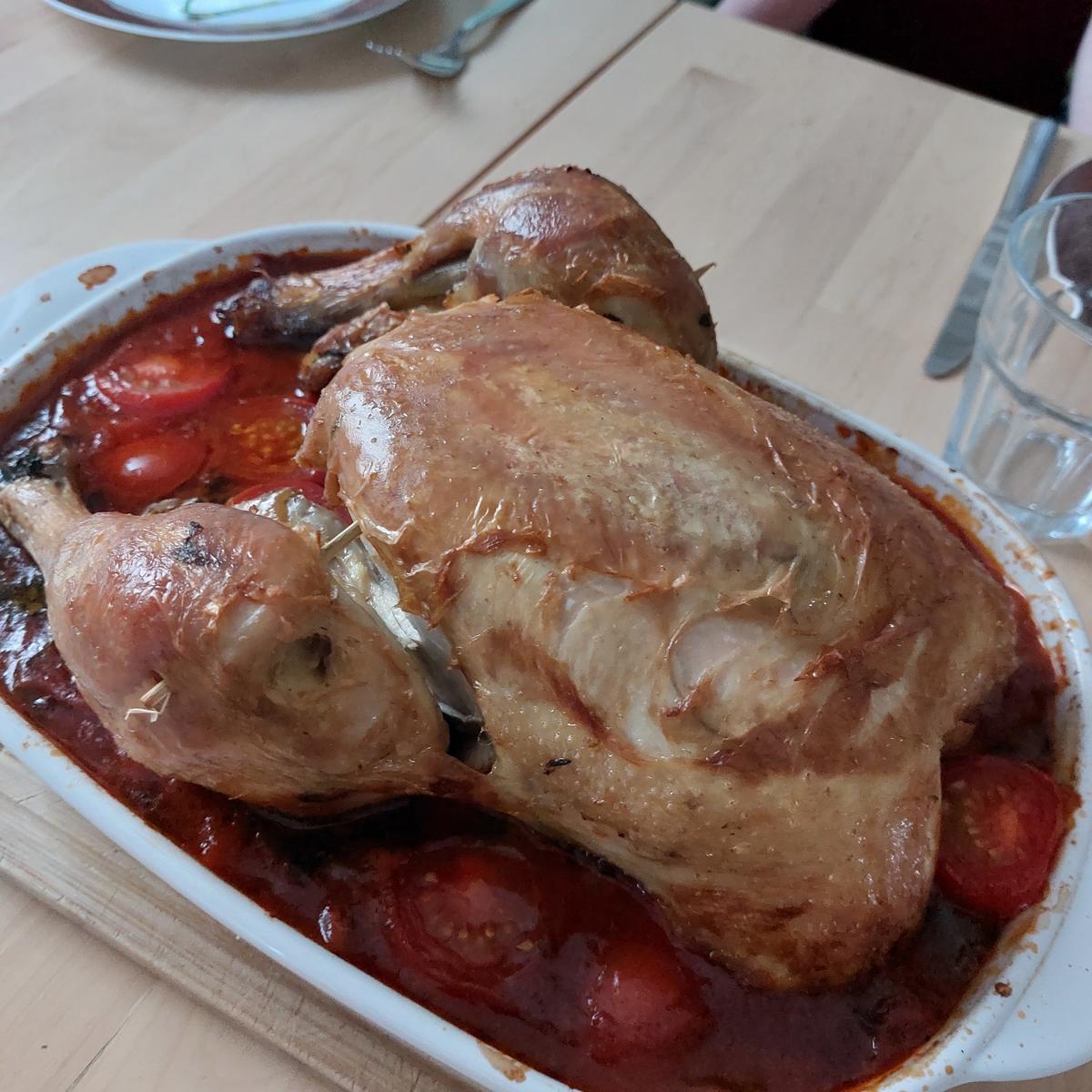 Hähnchen im Tomatenbett - Rezept - Bild Nr. 17575