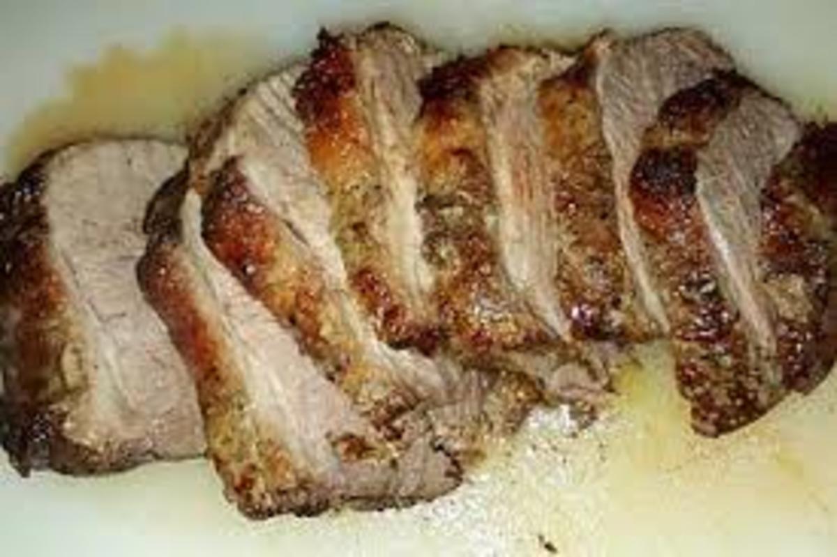 Gänsebrust in sizilianischer Orangensoße mit Rosenkohl und Thüringer Klößen - Rezept - Bild Nr. 17578