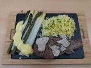 Königliche Köstlichkeiten – Steak vom Kalb mit Kartoffeln und Spargel - Rezept - Bild Nr. 2