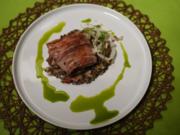Wels im Speckmantel an Linsen-Fenchelgemüse - Rezept - Bild Nr. 17586