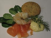 Vorspeise: Knoblauchgarnele, Graved Salmon und Cheesecracker - Rezept - Bild Nr. 2
