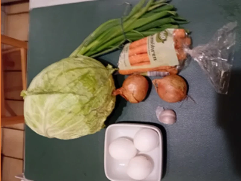 Weißkohl-Gemüse-Puffer mit pikanten Dip - Rezept - Bild Nr. 17599