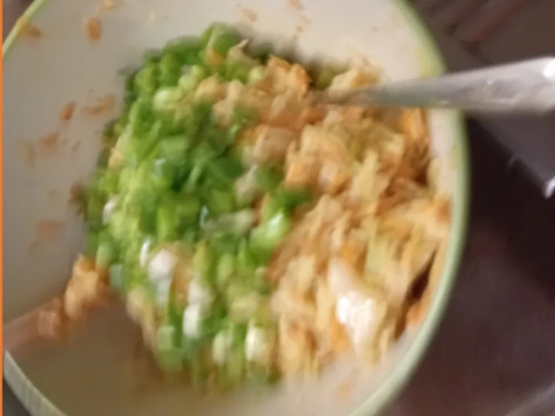 Weißkohl-Gemüse-Puffer mit pikanten Dip - Rezept - Bild Nr. 17605