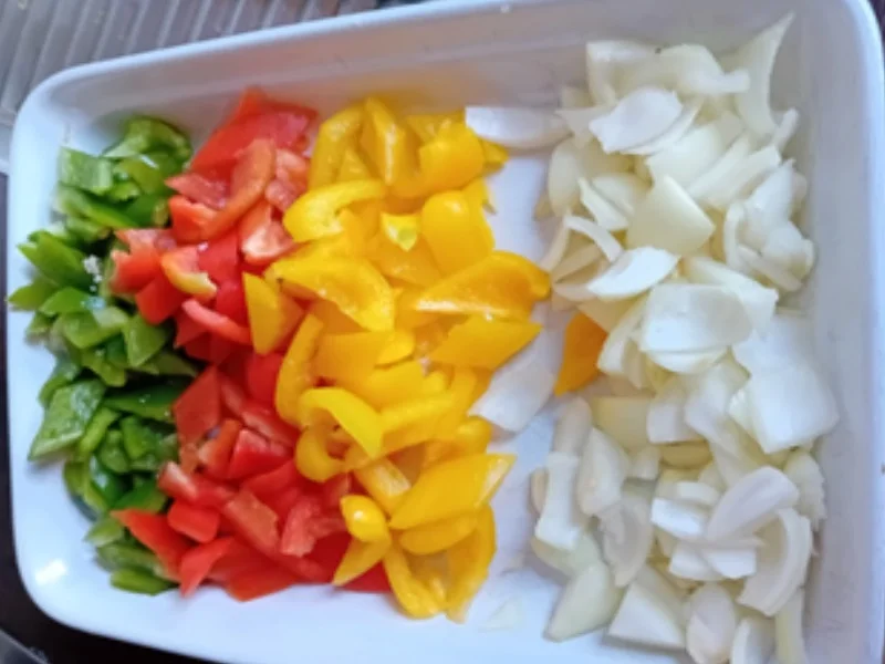 Zweimal gegartes Schweinefilet mit Paprika-Zwiebel-Gemüse und Basmatireis - Rezept - Bild Nr. 6