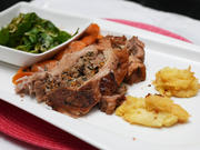 Gefüllte Kalbsbrust mit Kartoffelkrapfen und Möhren - Rezept - Bild Nr. 17598