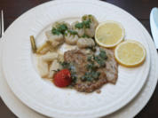 Kalbsschnitzel in Kapern, Wermut, Zitronensauce an selbstgemachten Gnocchi di patate - Rezept - Bild Nr. 2