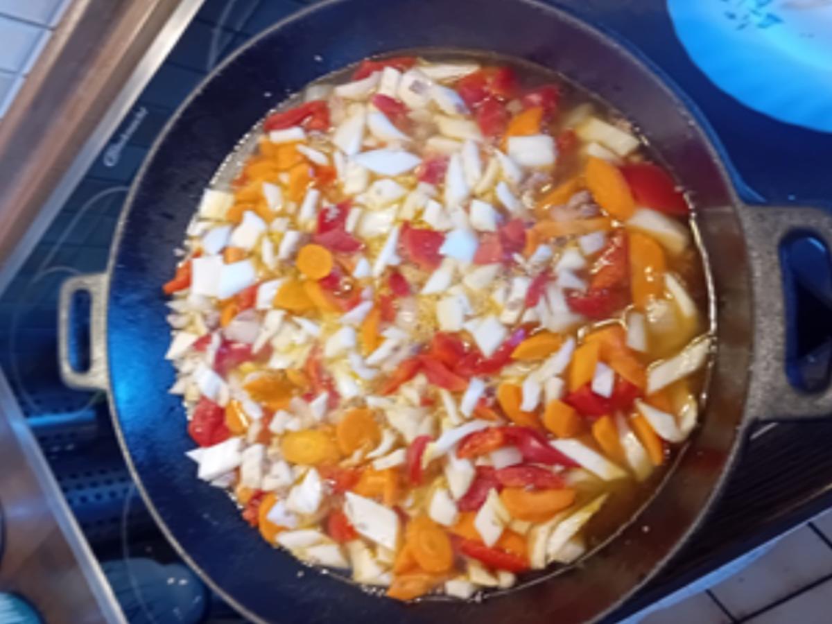 Rinderhackfleisch-Gemüsemix süß-sauer im Wok mit Jasmin-Reis - Rezept - Bild Nr. 17610
