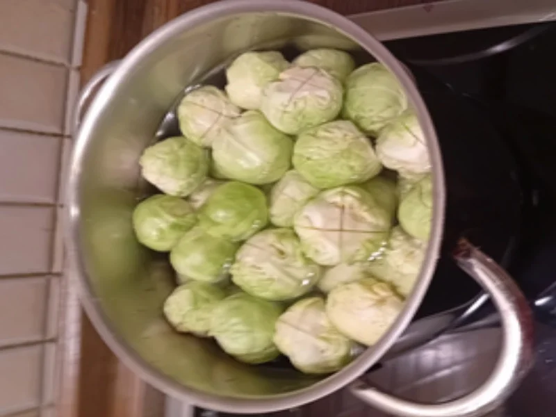 Lachsfilet mit karamellisierten Rosenkohl und Möhren-Kartoffel-Stampf - Rezept - Bild Nr. 7