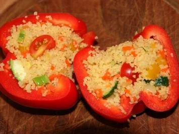 Gemüse Couscous in Paprika - Rezept