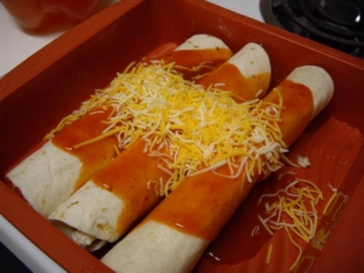 Bilder für Enchiladas mit Zwiebel und Knoblauchzehen - Rezept