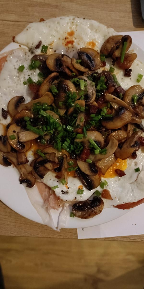 Mein perfektes Spiegelei zum Frühstück mit Champignons - Rezept - Bild Nr. 17605