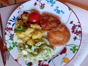 Steinpilzschnitzel mit Kartoffelsalat wie bei Oma und Gurkensalat - Rezept - Bild Nr. 2