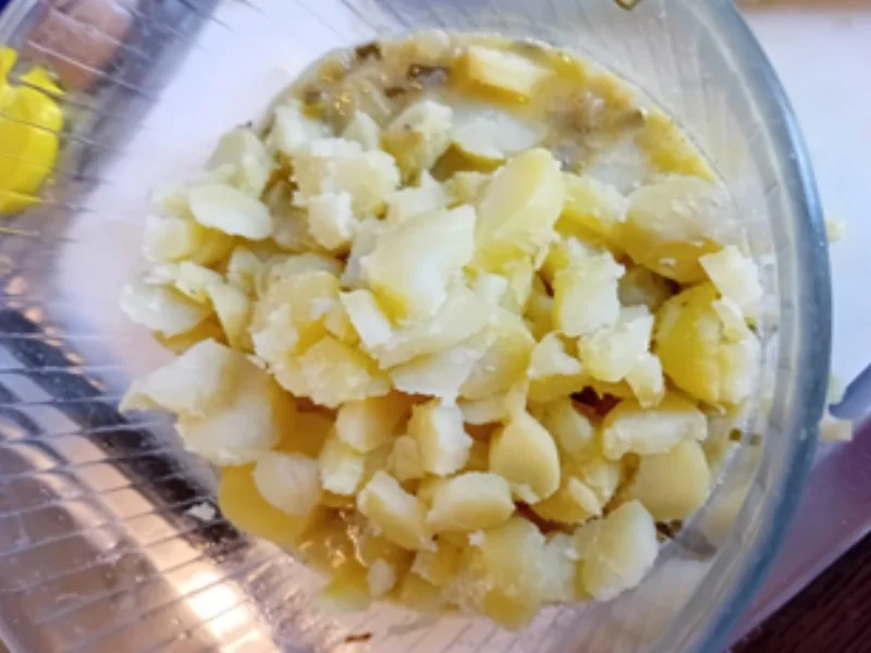 Steinpilzschnitzel mit Kartoffelsalat wie bei Oma und Gurkensalat - Rezept - Bild Nr. 8