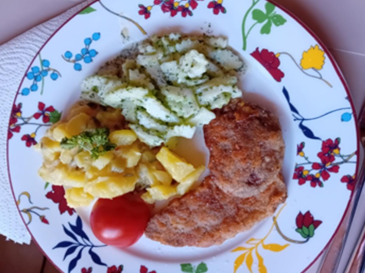 Steinpilzschnitzel mit Kartoffelsalat wie bei Oma und Gurkensalat - Rezept - Bild Nr. 11
