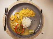 Fischeintopf mit Seeteufel und Garnele, Reis und Maniokmehl - Rezept - Bild Nr. 17607