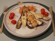 Tomaten-Polenta mit Honig-Halloumi und Aubergine - Rezept - Bild Nr. 17610