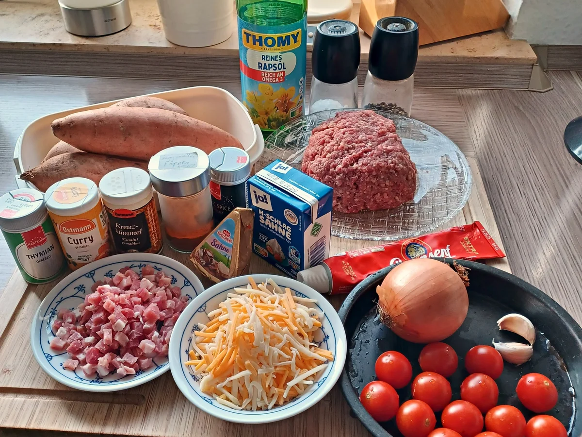 Süßkartoffelsuppe mit Käse und Hack - Rezept - Bild Nr. 17611