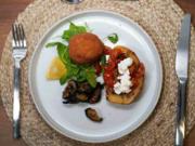 Bruschetta, marinierte Aubergine und Arancini - Rezept - Bild Nr. 17610