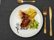 Geschmorte Roulade mit Kartoffel-Sellerie-Stampf und Gurkensalat - Rezept - Bild Nr. 17610