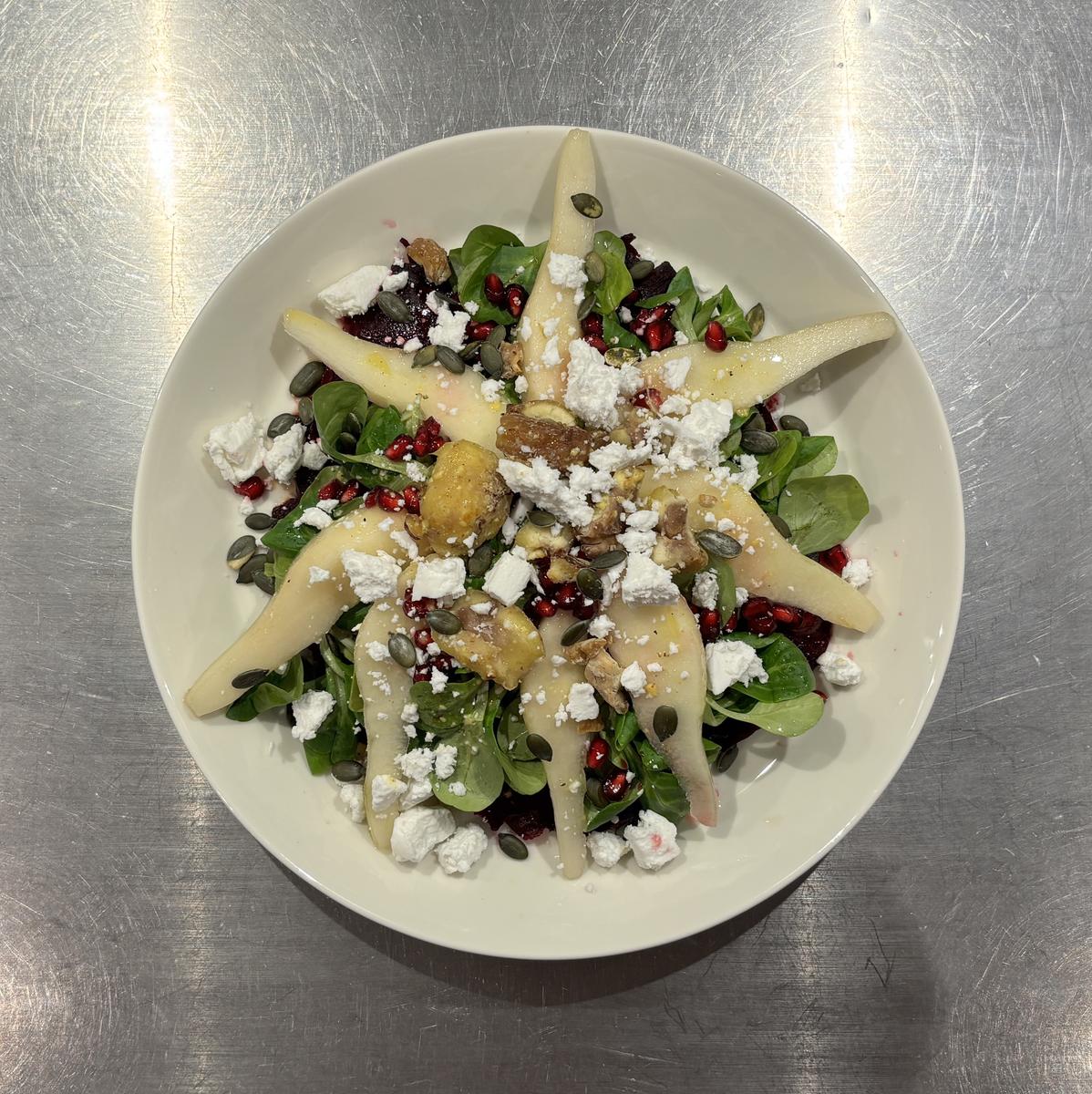Maronen-Birnen-Rote Beete Salat - Rezept - Bild Nr. 3