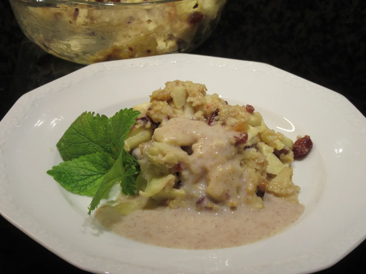 Rezept: Auflauf: Haferflockenauflauf mit Äpfeln Bild Nr. 17629 Auflauf: Haferflockenauflauf mit Äpfeln - Rezept - Bild Nr. 17629